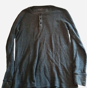 Amazon Essentials Charcoal Long Sleeve Henley